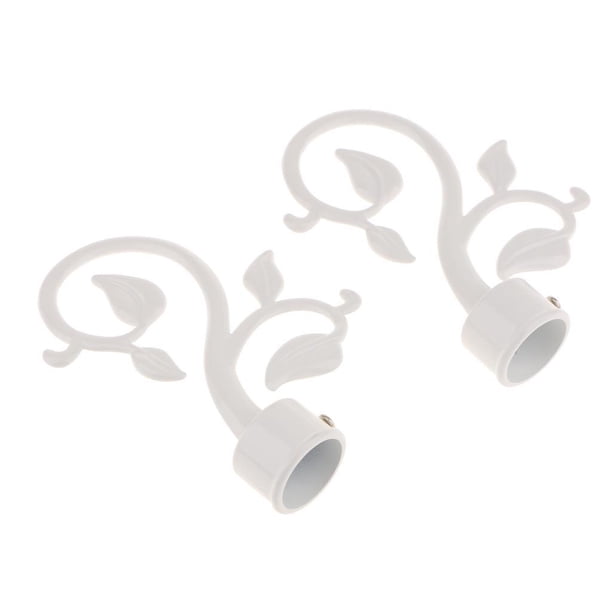 Inteprter 2 uds extremos de barra de cortina cabeza de poste de cortinas para Dia. Bola de varilla de 28 mm # Blanco Tratamientos de ventanas trébol blanco 2 piezas