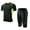 Green, variant on Mens Fitness Suit Mens Short Sleeved Quick Drying Elastic Tights Training Yoga T Shirt Running Sportswear Two Piece Set
