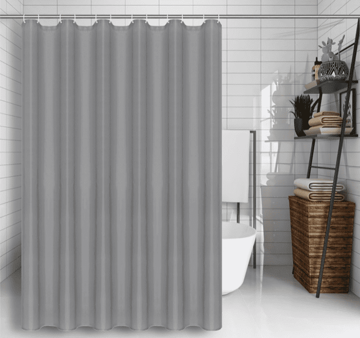 Swimming Dog Shower Curtain Bathroom Waterproof Fabric & 12hooks 71*71inches 