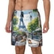 thumbnail image 1 of Balery Parisian Cafe With Eiffel Bañador para hombre, shorts de playa de secado rápido con entrepierna y forro de compresión-XX-Large, 1 of 6