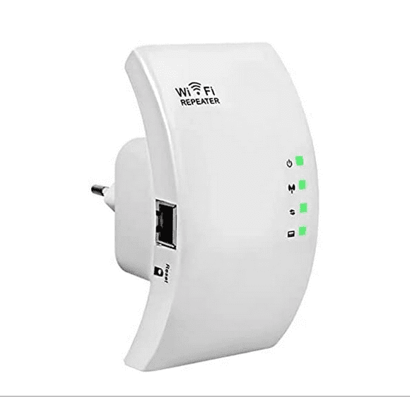 WiFi Repeater Network Signal Amplifier 300Mbps Wireless Extender Has AP/Repeater and WPS Function, Easy Installation, 2.4GHz Increases WiFi Coverage