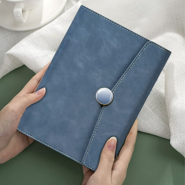 Fiudx Libreta de Negocios de Alta Gama, Diseño de Cubierta de Cuero, Cierre Magnético, Tecnología de Moldeo Por Goteo, Regalo de Oficina, Uso Profesional, 21,8 X 16,5 Cm, 100 Hojas de Papel.