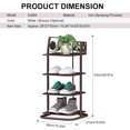 thumbnail image 3 of Mistaha Multifunctional 4-layer Shoe Rack Shoe Shelf Iron Shoe Cabinet Space Saving Flower Rack Household Dormitory Balcony Bathroom Storage Rack Bronze, 3 of 8