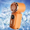 thumbnail image 1 of Ventilador portátil con clip, tamaño bolsillo, silencioso, recargable, 5 velocidades, rotación ajustable, ideal para camping, conciertos, cintas Naranja, 1 of 8