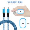 thumbnail image 6 of USB C Charger Block 2Pack, 20W PD USB Wall Charger Adapter with USB C to C Cable 10FT, Type C Charging Block USB C Brick Cube Phone Fast Charging Cord Compatible for iPhone Sumsang Android, Blue, 6 of 7