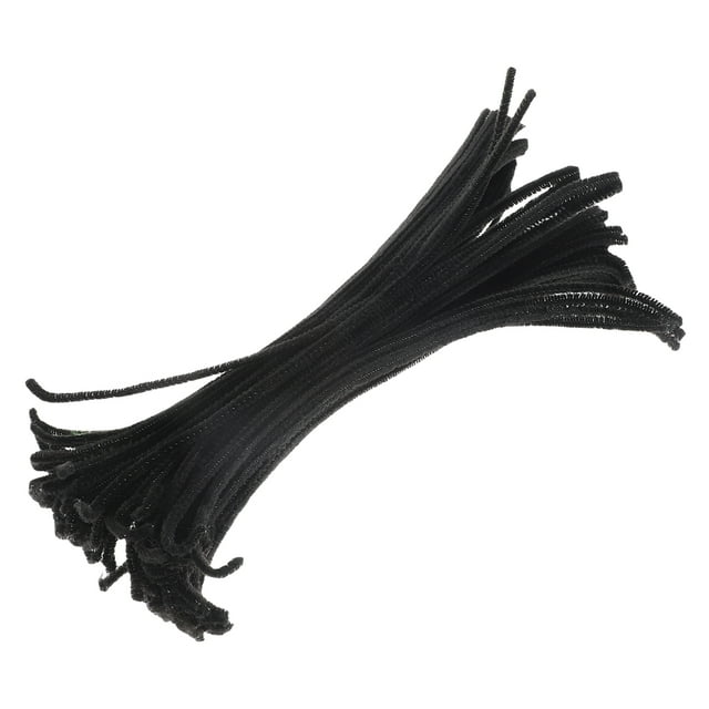 Miangastore Mini Craft Twisting Sticks Black Iron Polyester 300Pcs 11.8X0.2X0.08in