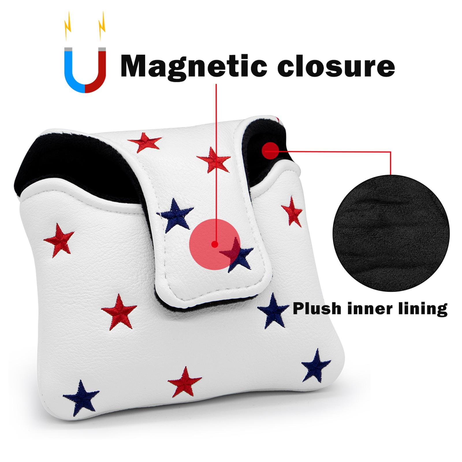 harayaa Waterproof Magnetic Closure Golf Putter Mallet Head Cover ,Lightweight Headcover
