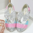 thumbnail image 5 of ATOGUTA Mary Janes for Girls Silver Kids Party Wedding Shoes with Bowknot Back to School Princess Shoe, 5 of 5