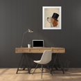 thumbnail image 3 of Fab Funky 20x24 White Modern Wood Framed Museum Art Print Titled - Beagle, Formal Hound and Hat, 3 of 4