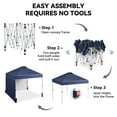 thumbnail image 4 of Garvee carpa plegable instantánea 10x10 con 2 paredes laterales y techo ventilado, impermeable y con sombra solar, incluye bolsa con ruedas para jardín, camping y eventos, 4 of 8