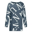 thumbnail image 4 of Robe Imprimée Lettre pour Femmes Col Rond Chandail en Molleton Robe T-Shirt Manches Longues Mini Robes Décontractées Tenues d'Automne, 4 of 4