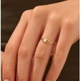 thumbnail image 6 of vylahjewellery Bezel Round Diamond Engagement Anniversary Ring Elegant Moissanite Split Shank Valentine Day Ring Vermeil Yellow Gold Proposal Wedding Ring for Her, 6 of 7
