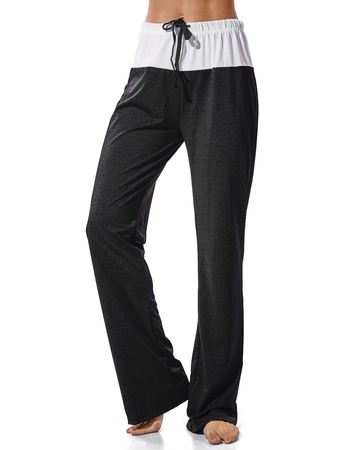 black flared joggers