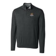 thumbnail image 2 of Men's Cutter & Buck Heather Charcoal Toledo Mud Hens Lakemont Tri-Blend Quarter-Zip Pullover Sweater, 2 of 3