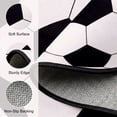 thumbnail image 2 of Janvonne Soccer Ball Print Area Rug for Kids Bedroom, Playroom, Game Room, Soccer Fan Home Decor,Non-Slip Washable 47in, 2 of 9