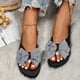 thumbnail image 5 of Amzcrzy Zapatos de mujer,Zapatos de mujer,Zapatillas de mujer, Zapatos de moda para mujer, zapatillas informales con punta redonda y tacón de cuña, sandalias de playa con lazo Sandalias Mujer Zapatil, 5 of 8