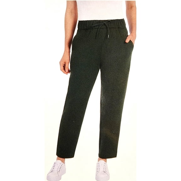 Hilary Radley Ladies' Pull-On Pant with Pockets and Drawstring (Dark Olive, M)