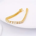 thumbnail image 3 of Moissanite Tennis Bracelet 4MM D Color VVS1 925 Silver Gold Tennis Bracelets for Women Simulated Round Cut Diamond Bracelet for Birthday Graduation Jewelry 6-8.5 Inch, 3 of 10