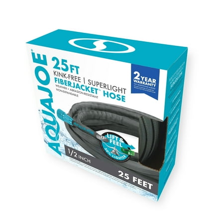 Aqua Joe AJFJH25 Ultra Flexible Kink Free Fiberjacket Garden Hose |