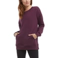 thumbnail image 2 of Danskin Women's Sz L Ladies' Oversized Crewneck with Kangaroo Pocket Red, 2 of 4