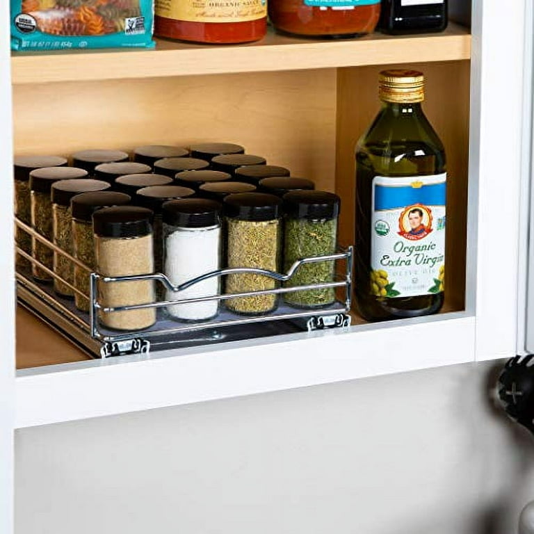 HOLDN' STORAGE Spice Rack Organizer for Cabinet, Heavy Duty - Pull Out  Spice Rack 5 Year Warranty- Spice Organization 10-1/2Wx10-3/8 Dx8-7/8 H 