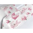 thumbnail image 3 of Magnolia Bed Runner Set, Modern Simple Design Flowers Boho with Leaves on Plain Backdrop Print, Decorative Bedding Scarf & a Pillow Sham for Hotels Homes, Twin, Magenta Pale Pink White, by Ambesonne, 3 of 3