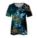 thumbnail image 5 of Blusa informal elegante de manga corta con cremallera y cuello redondo para mujer OAVQHLG3B Store lin121212, 5 of 5