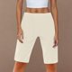 thumbnail image 5 of Pantalones Cortos Casuales de Color Sólido Capri, Mezcla Cómoda de Poliéster para el Hogar Y el Uso Diario, 5 of 9