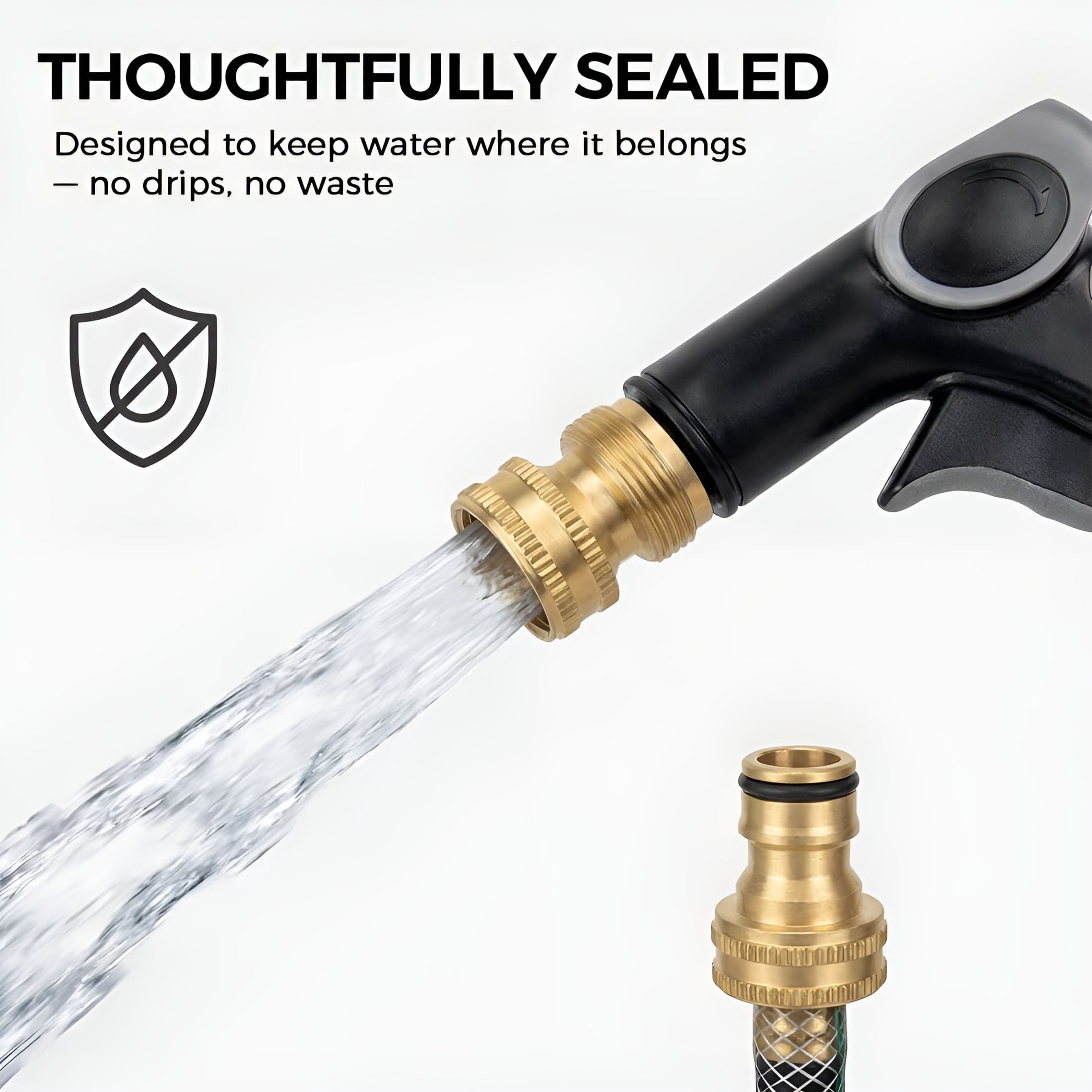 CURYMAY Turn Any Hose into a High Pressure Water Washer Jet,Heavy Duty Garden Hose Nozzle,Multi Function Lawn Garden Watering Sprayer,Spray Nozzles for Garden Hose for Cleaning Yard Pets Car