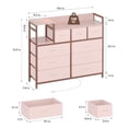thumbnail image 4 of Danolapsi TV Stand with Charging Station,Wide TV Stand with Open Shelf,Bedroom Dresser for Living Room TV Stand with 9 Drawers,9 Large Storage Drawers for Living Room, 4 of 7