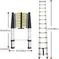 thumbnail image 2 of WINGOMART Telescopic Extension Ladder, Portable Aluminum Telescoping Ladder, 2 of 8