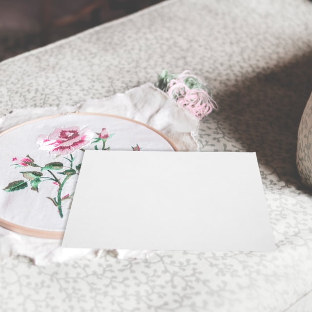DEEPCRAFF Embroidery Water Soluble Paper Self Adhesive Stabilizer for Sewing on Fabric Surfaces