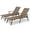 Brown, variant on Pellebant Outdoor Chaise Lounge Chair Aluminum Adjustable Patio Recliner Beige