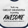 thumbnail image 4 of Inktastic Yeah My Great Grandma is Pretty Awesome Boys or Girls Baby Bib, 4 of 4