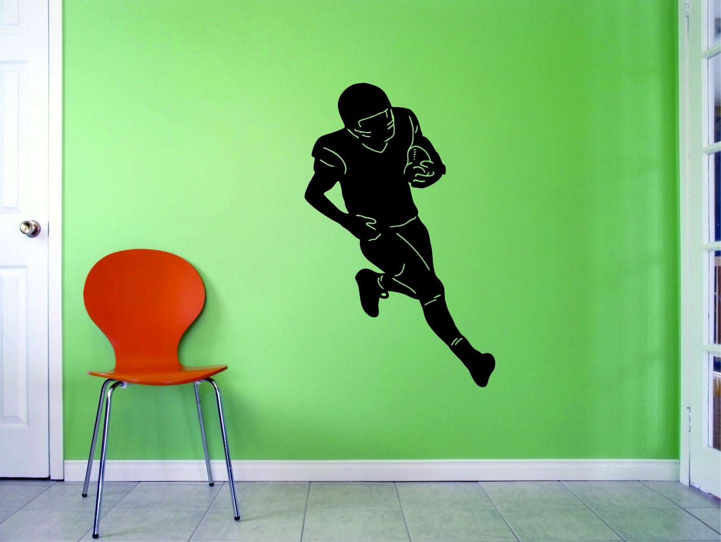Custom Wall Decal Football Player Runner Sports Boy Teen Men Vinyl Wall