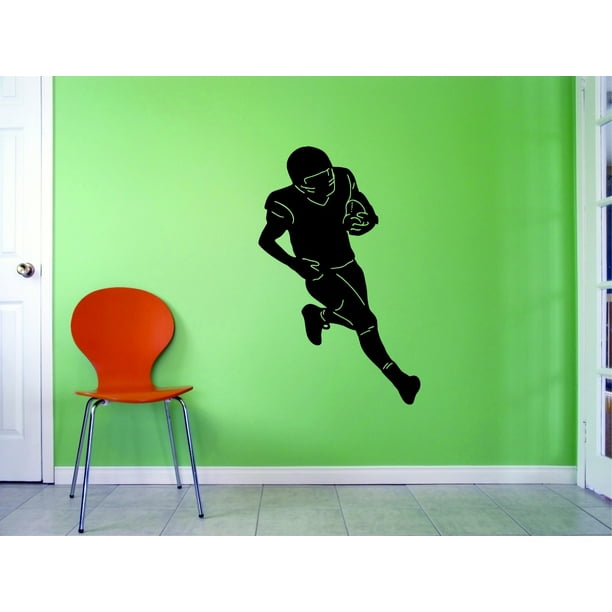 Custom Wall Decal Football Player Runner Sports Boy Teen Men Vinyl Wall