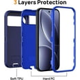 thumbnail image 3 of YWC-pour Google Pixel 9/10 Pro TG Étui de Protection, Robuste [Antichoc] [Antichoc] [Anti-Poussière] Étui de Téléphone 3 Couches Robuste, Bleu Marine, 3 of 4