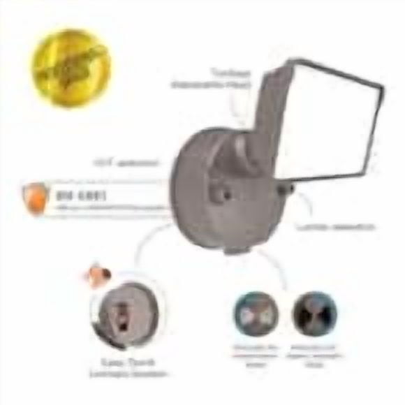 HALO 150-Watt Equivalent 3000 Lumen Integrated LED Dusk to Dawn Flood Light Bronze