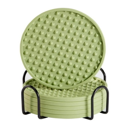 

Julam Silicone Coasters Silicone Coasters Heat Resistant Cup Mate Fits Any Size of Drinking Glasses Soft Coaster for Tabletop Protection Furniture from Damage comfy