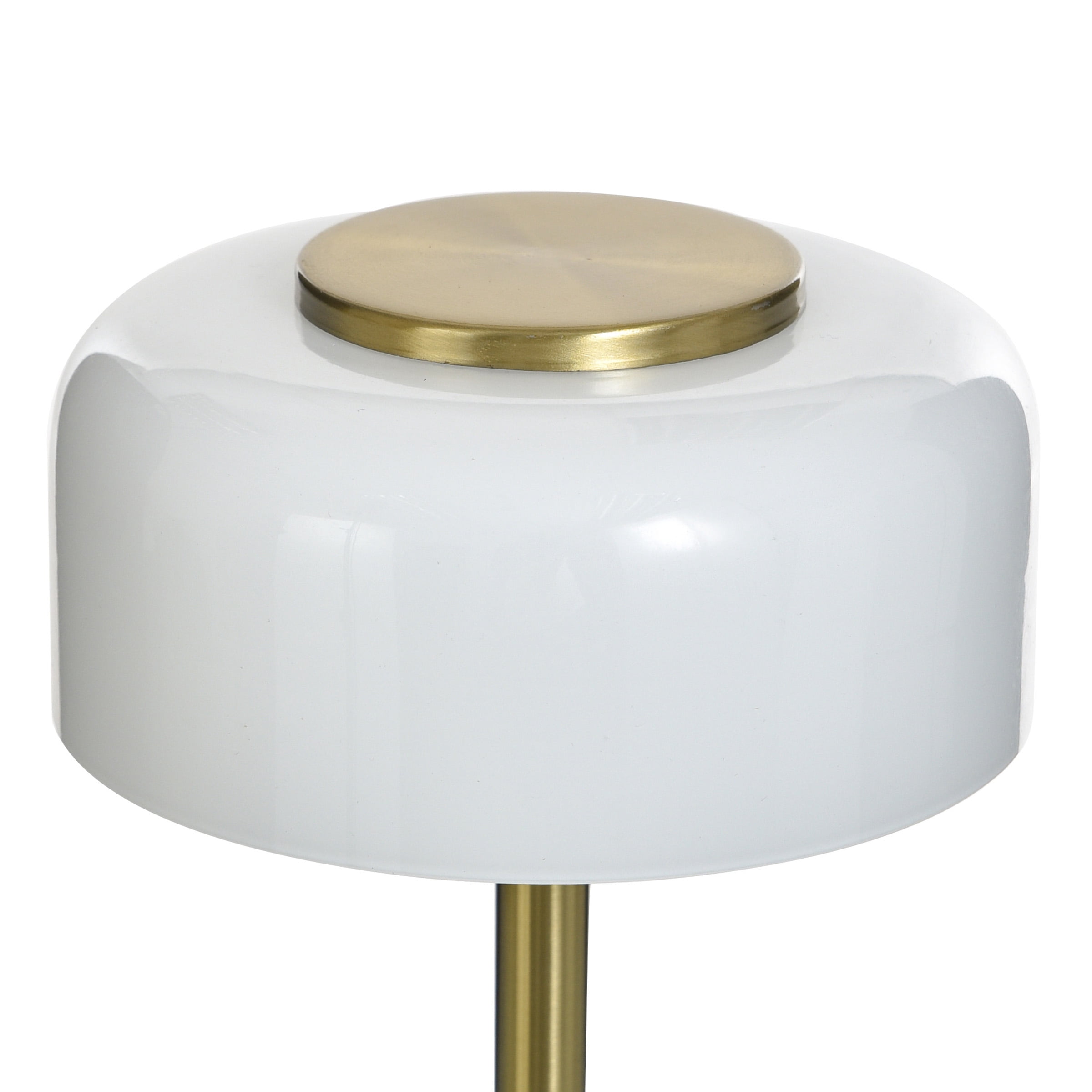Better Homes & Gardens Portable Milk Glass Table Lamp, Rechargeable