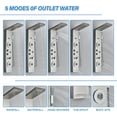 thumbnail image 2 of Brushed Nickel Bathroom Shower Syatem LED Shower Panel Tower With Shower Temperature Screen, 2 of 7