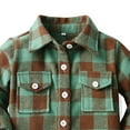thumbnail image 5 of CAICJ98 Toddler Baby Boys Girls Plaid Shirts Jacket Long Sleeve Lapel Boys Flannel Button Down Shirt Top Outwear Fall Winter Clothes (Light Green,4-5 Years), 5 of 5
