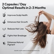 BIGVITA Hair Growth Supplement with AnaGain™ Nu & Black Sesame Extract, Biotin | Supports Thicker, Fuller Hair | Vegan, Made in USA – 1 Month Supply