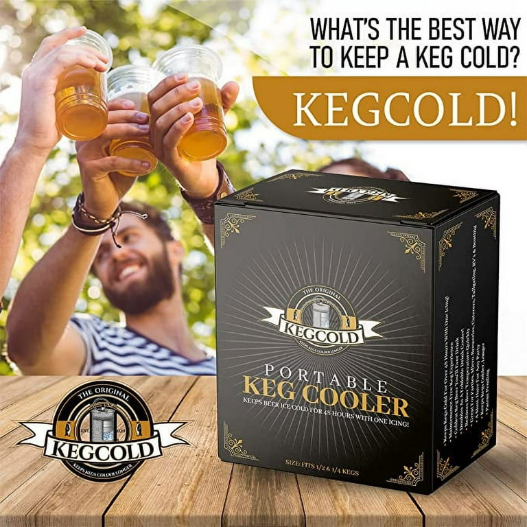 KEGCOLD Portable Keg Cooler - Foldable, Reusable, Lightweight, Insulated,  and Easy Setup (1/6 Size Keg, Sixtel)