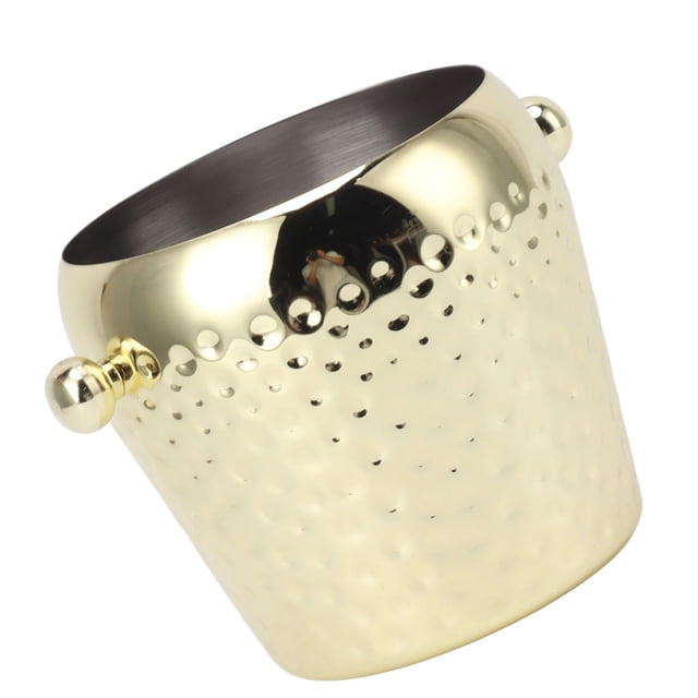 Cubo De Hielo De 1 Litro, Recipiente Congelado De Acero Inoxidable Multifuncional Con Cuerpo Engrosado Y Diseño De Doble Pared Para Vino, Champán, Cócteles
