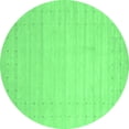 thumbnail image 1 of Ahgly Company Indoor Round Solid Emerald Green Modern Area Rugs, 3' Round, 1 of 4