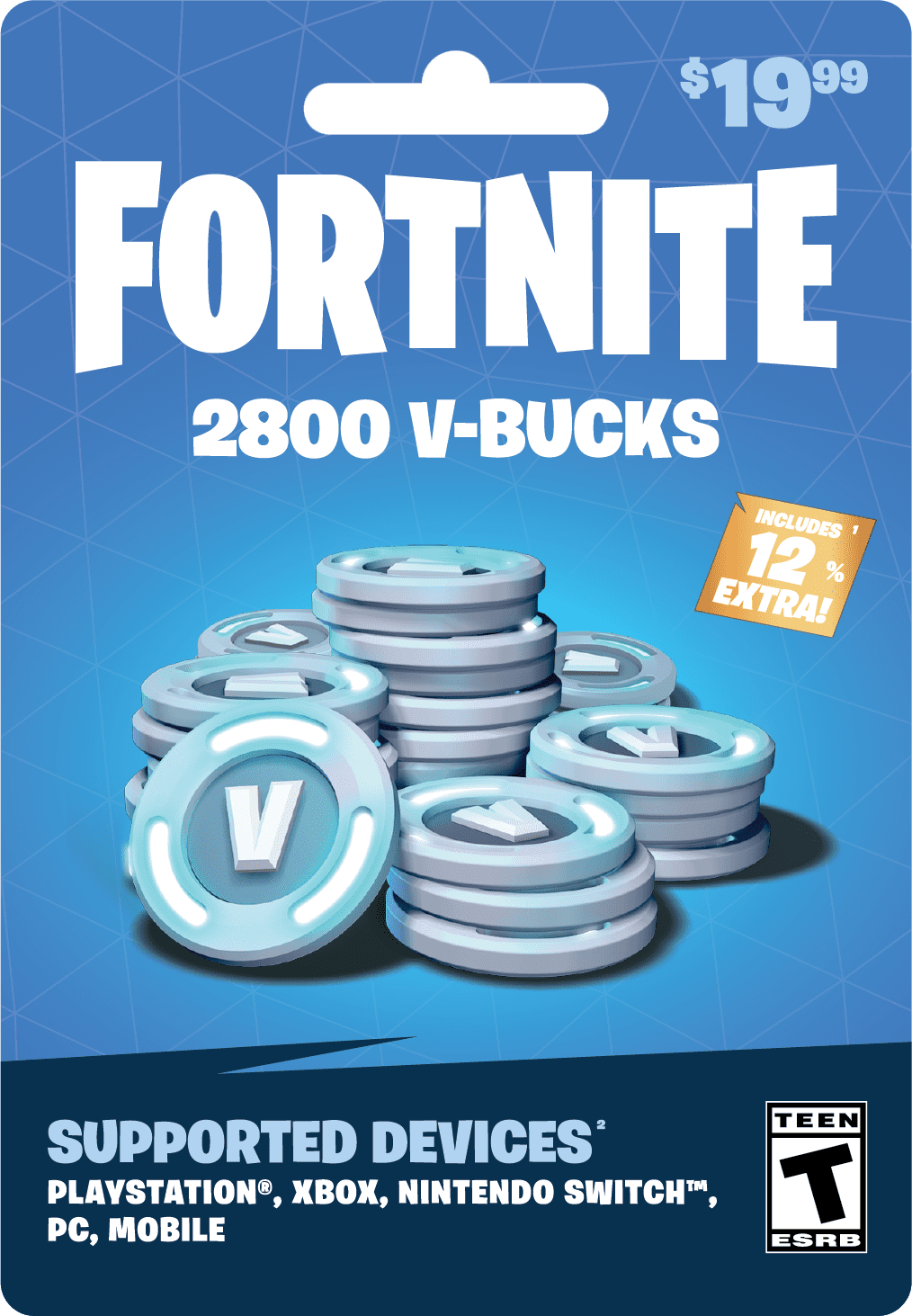 Fortnite 2 800 V Bucks 19 99 Physical Card Gearbox Walmart Com