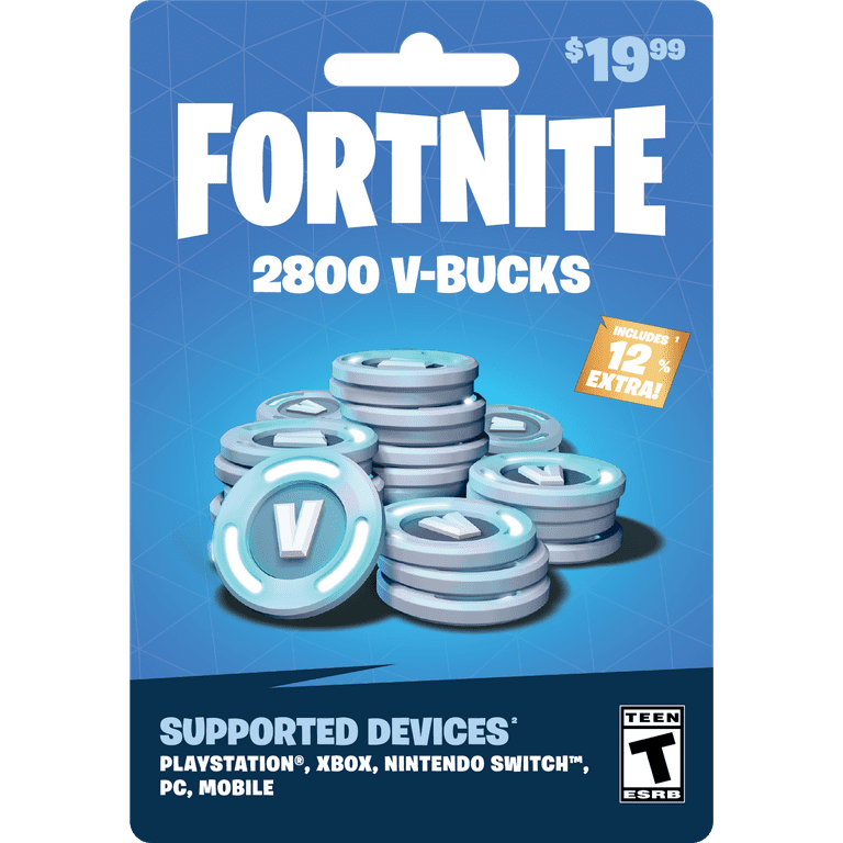 Fortnite 8,400 V-Bucks, (3 x $19.99 Cards) $59.97 Physical Cards, Gearbox