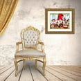 thumbnail image 3 of Sheena Pike Art 24x20 Gold Ornate Wood Framed with Double Matting Museum Art Print Titled - Christmas Gnome and Friends, 3 of 4