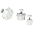 thumbnail image 2 of Ateco Daisy Flower Plunger Cutters, Set of 3 Sizes, for Cutting Decorations & Direct Embossing, Spring-loaded Handle, Food Safe Plastic (AT1957), 2 of 5